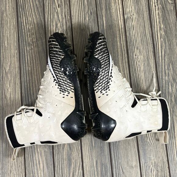 Nike Force Savage Elite TD Men Football Cleats White Black Size 11.5 High Top - Picture 7 of 10